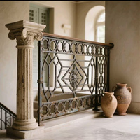 Grille de fenêtre en fer noir de conception moderne Crewell, ancrages forgés pour une utilisation en extérieur et en intérieur