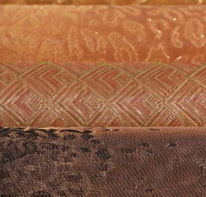 Revêtement mural en treillis métallique tissé jacquard à motifs de feuilles délicates, surface texturée douce pour l'hôtellerie haut de gamme - Product Image 4