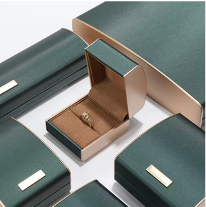 Набор подарочных коробок для ювелирных изделий из высококачественного полиуретана с логотипом на заказ, <span class=keywords><strong>2026</strong></span> год, для ювелирных украшений, дорожный футляр для ювелирных изделий - Product Image 3