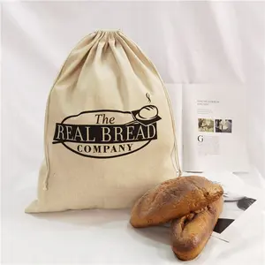 Pirinç torbaları keten organik pamuklu ekmek çanta kişiselleştirilmiş/depolama kumaş çevre dostu organik gıda sınıfı pamuk ekran baskı