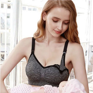 Sujetador de Lactancia Personalizado X-6307 #   Sujetador de Maternidad de Alta Calidad, Transpirable, para Mujeres Embarazadas, Lactancia, Sin Costuras, Sin Varillas, Sólido - Product Image 3