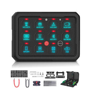 แผงสวิทช์12แก๊งสำหรับรถยนต์ทะเล SUV ATV UTV รถบรรทุก4x4 12V 24V off-road แผงวงจรควบคุมกล่องไฟ LED - Product Image 1