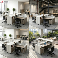 Table de travail pour bureau de coworking JIUSHUN, poste de travail pour 2, 4 ou 6 personnes
