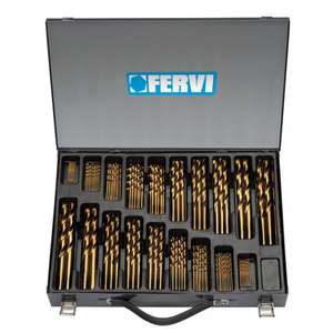 FERVI - P058/170 Juego de brocas helicoidales de vástago recto 135 ° (170 Uds.) -Juegos de brocas EAN 8012667238186 - Product Image 1