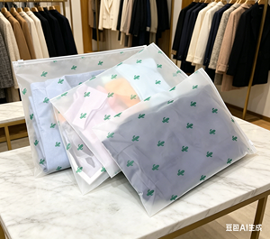 Frosted Durable Zipper Bags Clothing Custom Printed Travel Storage Bags Wholesale Reusable BOPA/CPP <b>Garment</b> Pouches Factory - Product Image 1