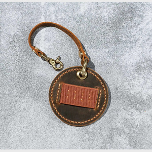 Round <b>golf</b> ball tag hangtag, cleat cover, tee cover, <b>golf</b> parts, hook, handmade leather. - Product Image 5