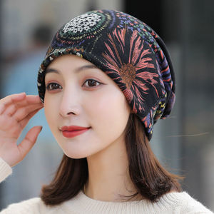 Autumn/Winter Korean Style Multi-Functional Women's Pullover Hat <b>Neck</b> <b>Warmer</b> & Earflap Print Printed Slouch Hat Wrap Earflap Hat - Product Image 3