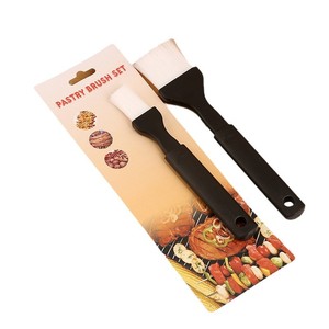 Pastry Brush Set 2-Pack Silicone Handle Plastic Bristles Oil Proof Dishwasher Safe Baking And Grilling Tools - Product Image 5