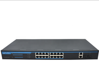 19 "en rack Montaje 16x10/100M + 2G Combo Web-Conmutador PoE inteligente