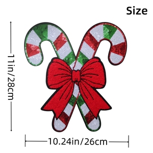 Promoção: <span class=keywords><strong>Patches</strong></span> de Roupa Bordados Grandes com <span class=keywords><strong>Glitter</strong></span> e Lantejoulas Chenille, Ecológicos, Termocolantes, para o Natal – Envio em 24 Horas (Pronta Entrega) - Product Image 3
