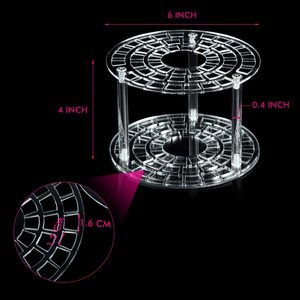 Trong Suốt Chủ Bút Acrylic Hiển Thị Đứng Sơn Bàn Chải Lưu Trữ Giá - Product Image 2