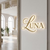Papan Tanda LED Akrilik 3D Zhilin Advertising, Dapat Disesuaikan, Logo Bisnis Salon Luar Ruangan, Pemasangan di Dinding, Tahan Air IP65, Dekorasi Backlit