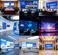 Écran LED grand format TOPvision pour salle de contrôle intérieure, mur d'affichage multi-split pour centre de commande et de surveillance