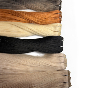 ผมต่อแบบแบนเนียนเรียบไร้รอยต่อ Genius Weft ผมแท้ 100% Remy  จัดเรียงเกล็ดผมอย่างสมบูรณ์แบบ  บางเฉียบ สำหรับร้านทำผม ขายส่ง - Product Image 4