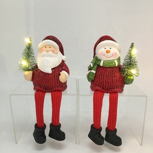 Gran oferta y nuevo producto, decoración navideña, colgante de hierro, cerámica, Papá Noel/nieve/ciervo, en forma de bola, marchitamiento LED OEM y ODM - Product Image 5