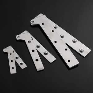 Charnières de porte pivotantes à 360 degrés en acier inoxydable, charnières supérieures et inférieures pour porte d'armoire industrielle à 4 trous avec roulement - Product Image 3