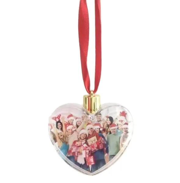 Cornice per foto decorativa cuore in plastica immagine scatola vuota ornamento fotografico per natale e matrimonio