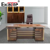 Mesa de oficina de madera con pintura de mdf, moderna, en forma de l, para boss, manager, oficina, ejecutivo, muebles de oficina