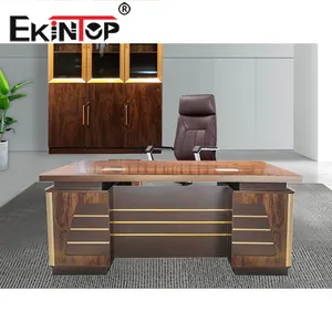 Mdf الحديثة اللوحة على شكل l بوس الرئيس التنفيذي مدير مكتب عمل التنفيذي طاولة مكتب خشبية للأثاث المكتبي