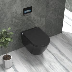 2026 모던 유럽식 욕실 벽걸이형 지능형 변기 세트 자동 플러시 매트 블랙 스마트 변기 비데 포함 - Product Image 3