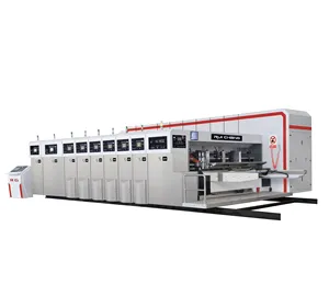 carton printing slotting die-cutting machine industrial flexographic flexo flex color printer die cut machine