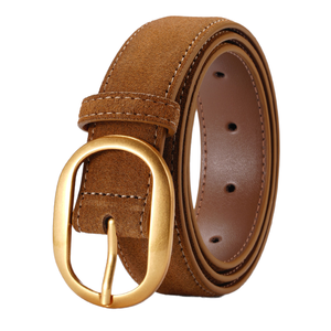Ceinture de taille vintage pour femme en cuir véritable et daim, avec boucle ardillon en alliage, style denim, sur mesure, haute qualité - Product Image 4