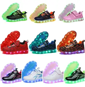 2024 Trendy LED Lighting Shoes Children Breathable Mesh Sneakers Casual Sports Shoes For Boys Girls Kids