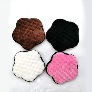 Nouvelles lingettes démaquillantes réutilisables en <span class=keywords><strong>microfibre</strong></span> super douce, lavables, personnalisées, en forme de cœur et de fleur - Product Image 3