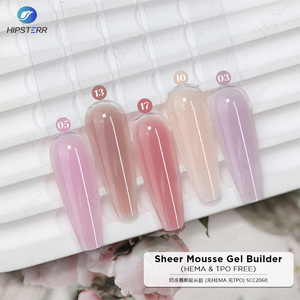 TPO Free Hema Free Sheer Mousse Gel <b>Builder</b> Long Lasting Pink Jelly Mousse Nail Gel Soak off Nail Extension Hard Gel Wholesale - Product Image 4