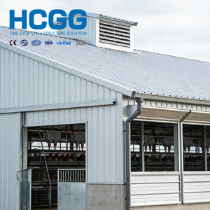 Casa Prefabricada Personalizada de Estructura de Acero Ligero para Granjas Avícolas / Gallinero Prefabricado / Establos para Vacas Lecheras / Edificio para Cría de Ganado - Product Image 4