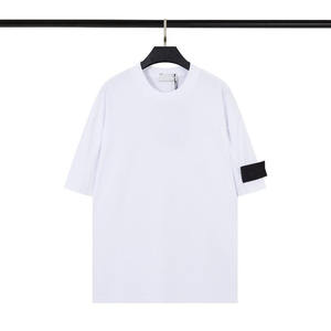 T-shirt stilizzata da uomo con distintivo di puro cotone, girocollo, <span class=keywords><strong>stile</strong></span> Casual, top da uomo e <span class=keywords><strong>donna</strong></span> - Product Image 6