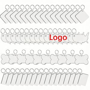 Porte-clés vierges en bois MDF double face pour sublimation avec logo personnalisé - Product Image 1