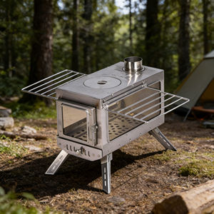 LULING Grill <span class=keywords><strong>Yukon</strong></span> Tent Output Fuel Combo, polyvalent, installation facile, chauffage en acier inoxydable, poêle à bois, poêle Swag - Product Image 4