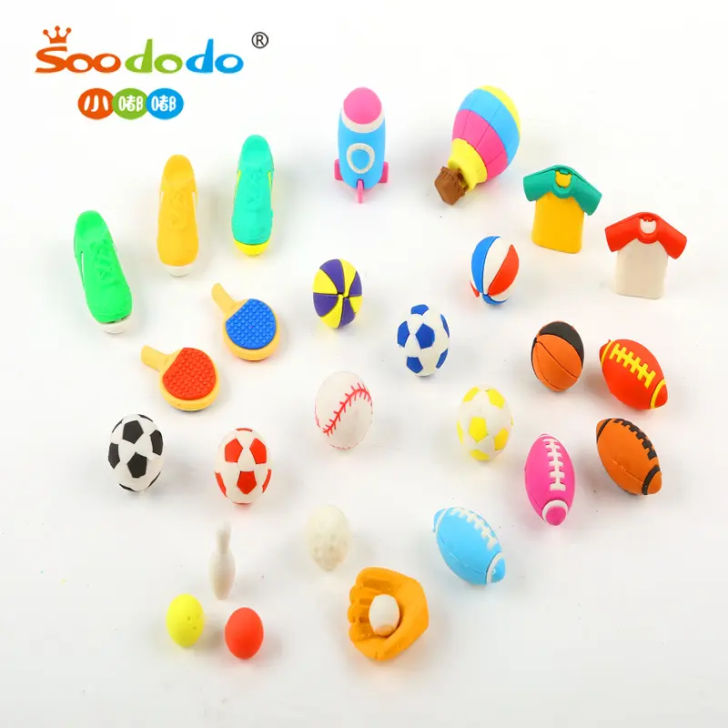 Soodododo 112a1716 מצויר בית הספר הקריאייטיב ציוד מיני ספורט צעצועים מחק חידות