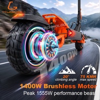 Trottinette électrique KUGOO F4 MAX pour adultes, autonomie 100 km, moteur double 1400W, tout-terrain, 48V 20.8Ah, pneus larges, pliage rapide