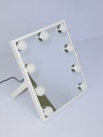 Miroir de maquillage LED Winway Holly Wood, outil de beauté, miroir cosmétique portable, design carré, miroir de bureau réglable