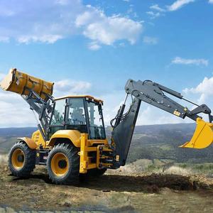 निः शुल्क शिपिंग पृथ्वी-चलती मशीनरी छोटी डीजल 4x4 कृषि छोटे बैकहोए लोडर ट्रैक्टर खुदाई संलग्नक के साथ बैकहोए - Product Image 1