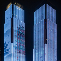 La publicité extérieure étanche programmable Led rideau affichage rvb Transparent Pixel Point lumières Led grille écran
