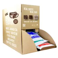 Personalizzato stampato sacchetto di caffè strappare distributore di imballaggio bustina di tè casella di visualizzazione di cartone perforato POP