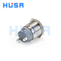 HUSA 22mm étanche métal momentané bouton d'alimentation interrupteur 12V 24V voiture moteur démarrage bouton poussoir interrupteur pour contrôle