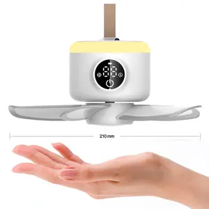 Small fan camping tent ceiling fan hanging remote control USB charging fan office desktop mute student dormitory small portable