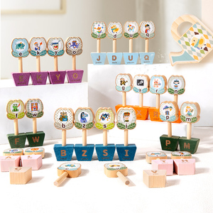Early Educational Wooden Flower Letter Matching Spelling Toys Colorful Garden Alphabet Game for Children - Product Image 3
