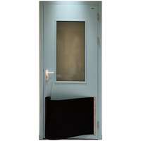 Porte coupe-feu en acier, 3 heures de résistance au feu, design moderne et simple, porte extérieure battante, personnalisable