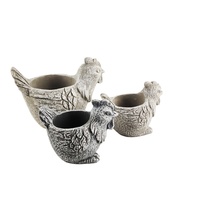 Pot de fleurs pas cher pour bonsaï et succulentes, pot de fleurs mignon en forme d'animal, décorations de jardin au sol, jardinière design poulet