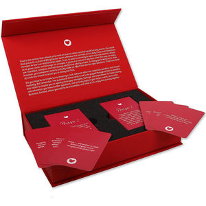 تصميم فريد من طابقين ألعاب البطاقات للأزواج بطاقات محادثة الحب الأحمر بطاقات ألعاب للأزواج - Product Image 1