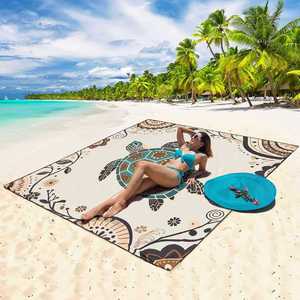 Couverture en microfibre absorbante à séchage rapide surdimensionnée de 180 cm, avec logo personnalisé imprimé en gros, pour les activités de plage - Product Image 1