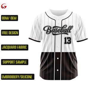Kaus Olahraga Bisbol Sublimasi untuk Pria Seragam Bisbol Ukuran Besar Cetak Kaus Softball Hitam Putih Gaya Baru Wbq62 - Product Image 1