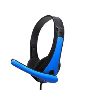 Penjualan Laris PU Telinga Mikrofon Ringan Headphone Pc Gaming Murah Bisnis Skype Berkabel dengan Mic Headphone