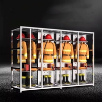 Costume de lutte contre l'incendie en acier inoxydable pour plusieurs personnes Costume de lutte contre l'incendie Cintre rotatif double face pour mineur