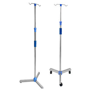 Soporte de Suero Intravenoso Portátil de Acero Inoxidable con Soporte para Goteo, Carro de Hospital para Pacientes Ambulatorios, Poste para Goteo de Solución Salina - Product Image 1